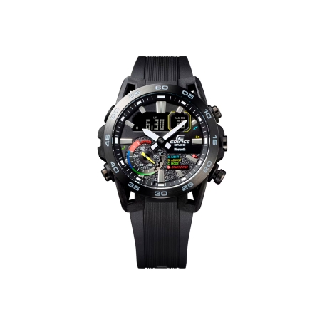 Reloj Casio Edifice acero negro correa resina ECB-40MP-1A