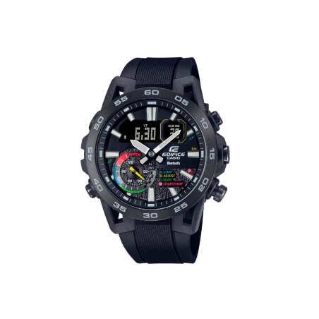 Reloj Casio Edifice acero negro correa resina ECB-40MP-1A