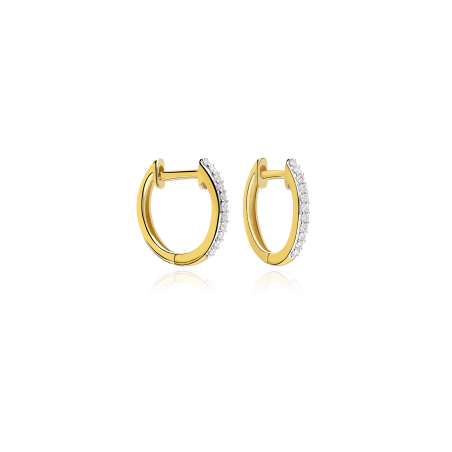 Pendientes Aro Diamantes Oro 18k "Liguria" 13mm
