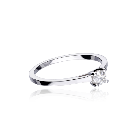 ANILLO "PIAMONTE" ORO BLANCO 18K Y DIAMANTE 0.25 CTS
