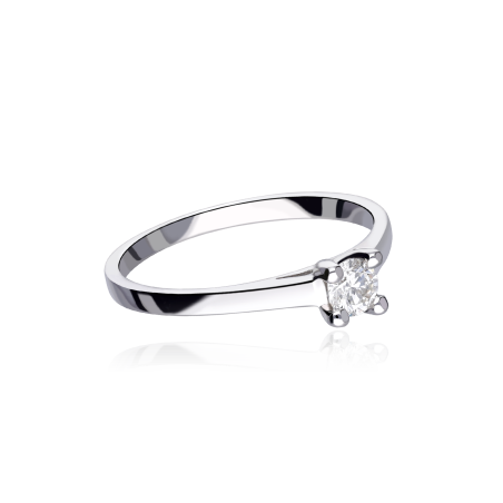 ANILLO "PIAMONTE" ORO BLANCO 18K Y DIAMANTE 0.20 CTS
