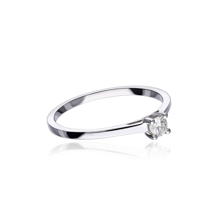 ANILLO "PIAMONTE" ORO BLANCO 18K Y DIAMANTE 0.15 CTS