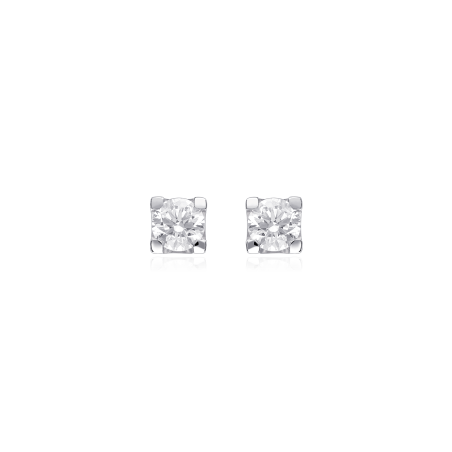 Pendientes "Margot" de Oro blanco y diamantes 0.40 cts