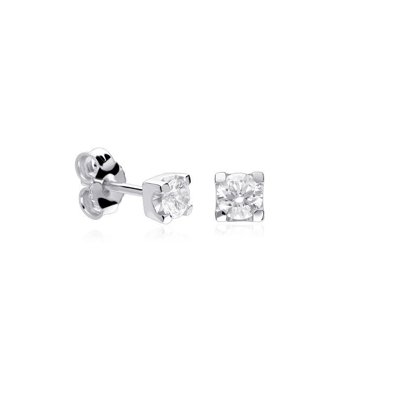 Pendientes "Margot" de Oro blanco y diamantes 0.40 cts
