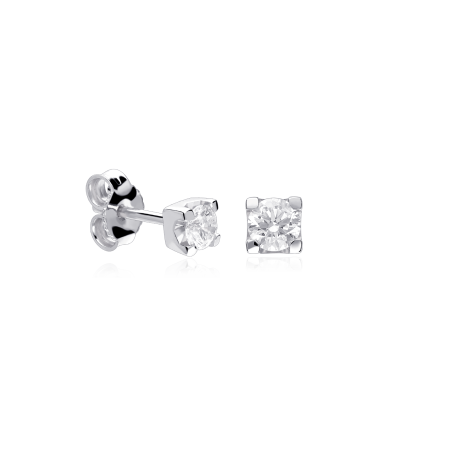 Pendientes "Margot" de Oro blanco y diamantes 0.40 cts