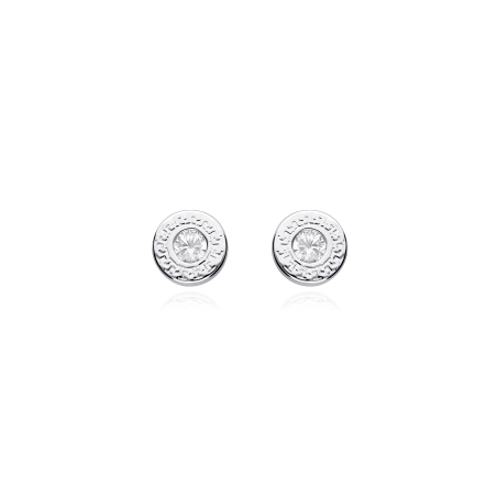 PENDIENTES "ATENEA" ORO BLANCO 18K