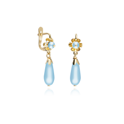 PENDIENTES "ALBA" ORO 18K TURQUESA