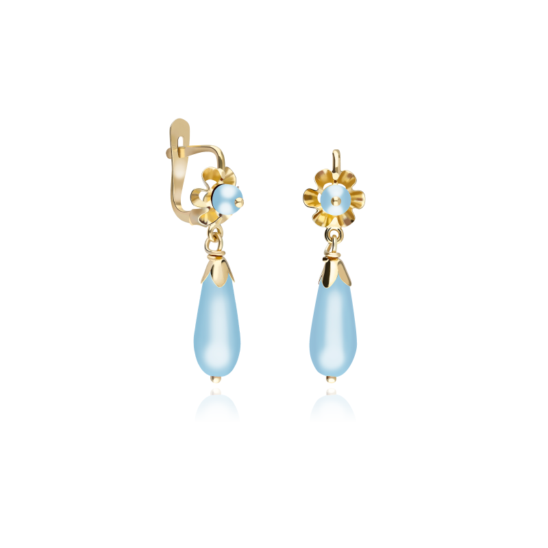 PENDIENTES "ALBA" ORO 18K TURQUESA