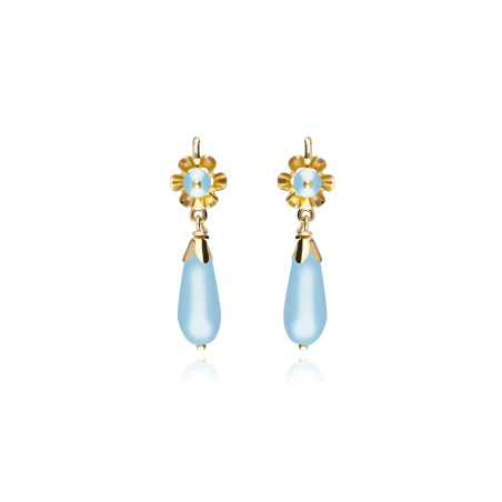 PENDIENTES "ALBA" ORO 18K TURQUESA
