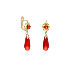 PENDIENTES "ALBA" ORO 18K Y CORAL