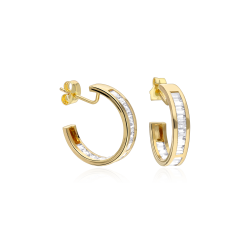 Pendientes Oro 18k y circonitas "Milán"