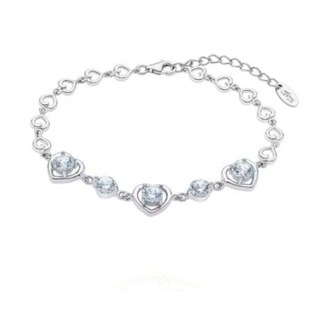Pulsera Lotus Silver mujer Trendy corazones de plata LP3092-2/1