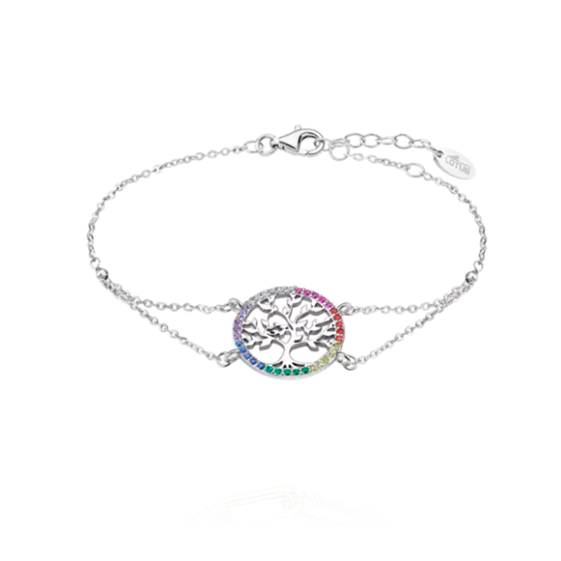 Pulsera Lotus Silver mujer It Girl árbol de la vida en plata de colores LP1746-2/5