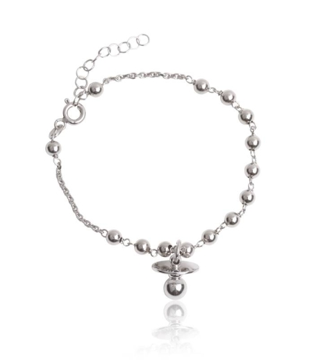 Pulsera "Chupeti" bolas Plata de primera Ley