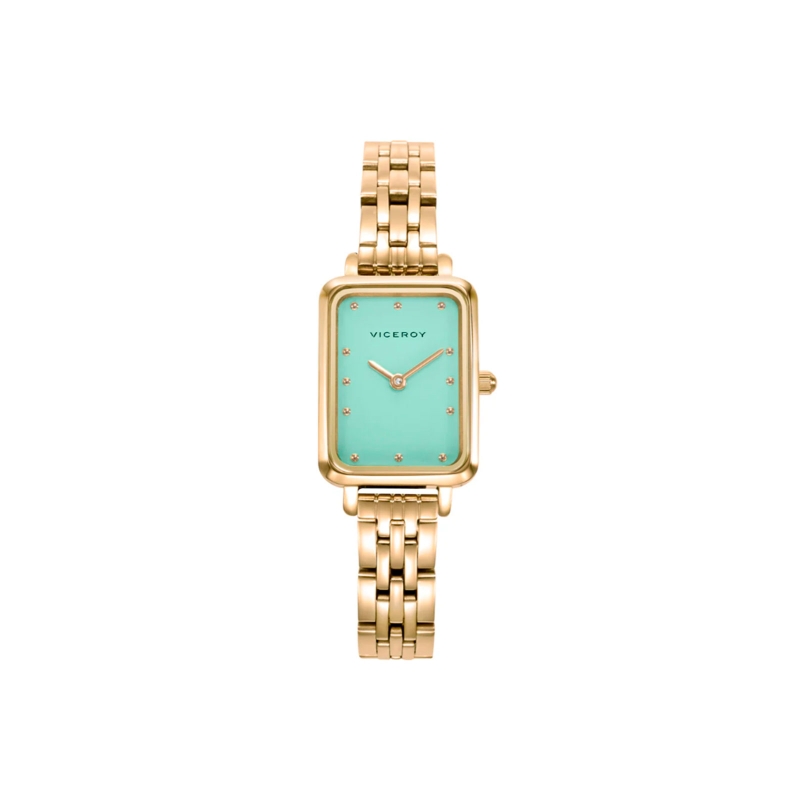 Reloj Viceroy mujer brazalete acero dorado IP esfera verde 401220-67