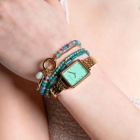 Reloj Viceroy mujer brazalete acero dorado IP esfera verde 401220-67