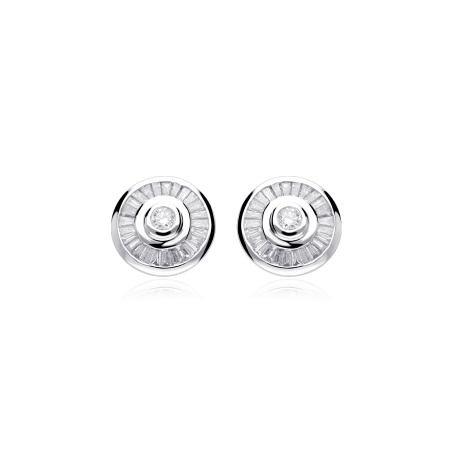 Pendientes Oro 18k y diamante 0.60cts "Solera"