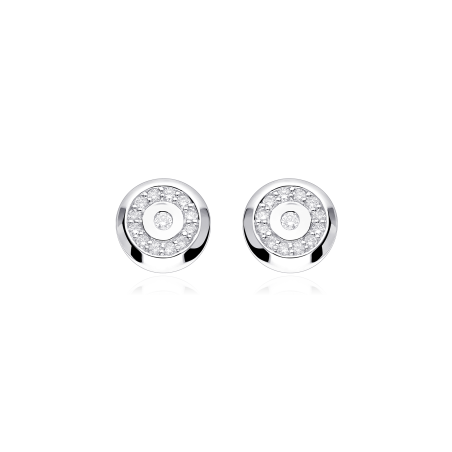 Pendientes Oro 18k y diamantes 0.25cts "Fiorella"