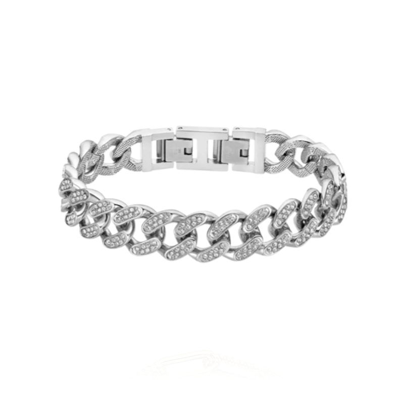 Pulsera Lotus Style mujer acero inoxidable 316L eslabones circonitas LS2319-2/1