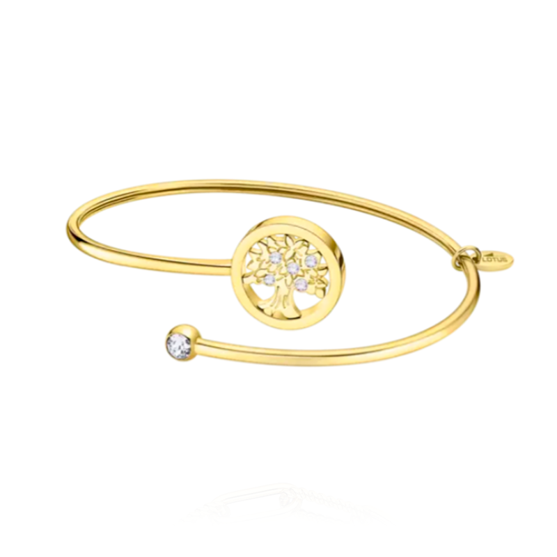 Pulsera Lotus Style mujer acero inoxidable 316L árbol de la vida dorado LS2169-2/8