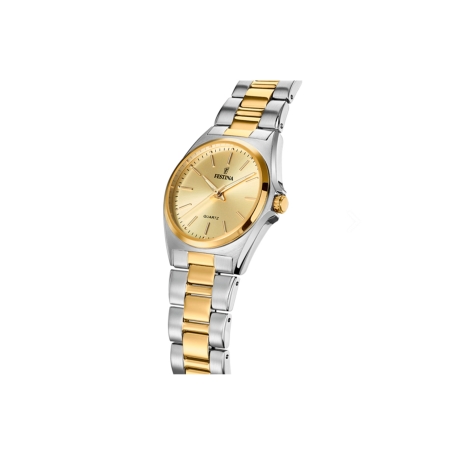 Reloj Festina mujer Classics esfera dorada y correa bicolor F20556/3
