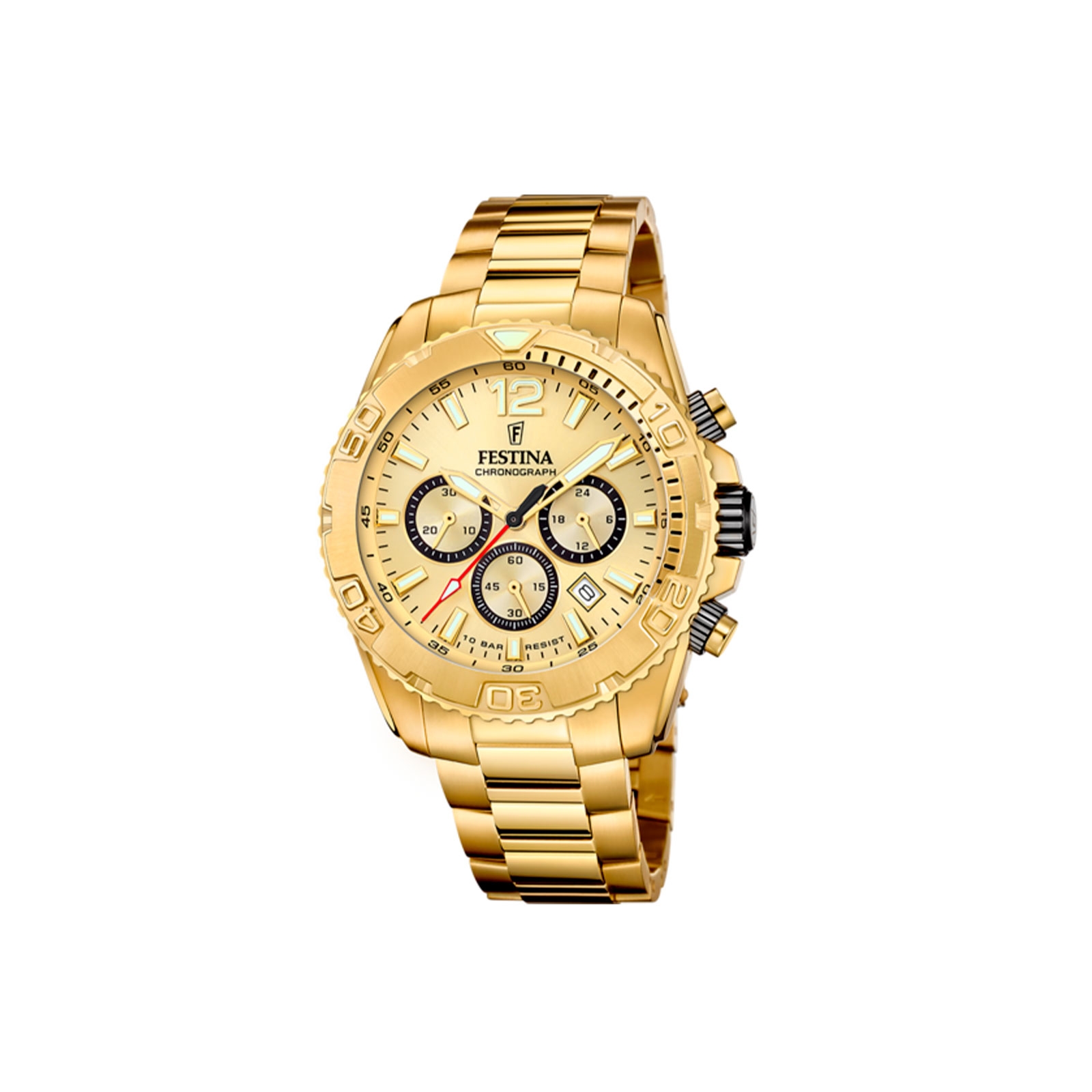 Reloj Festina hombre correa dorada F20684/1 Joyerías Sánchez
