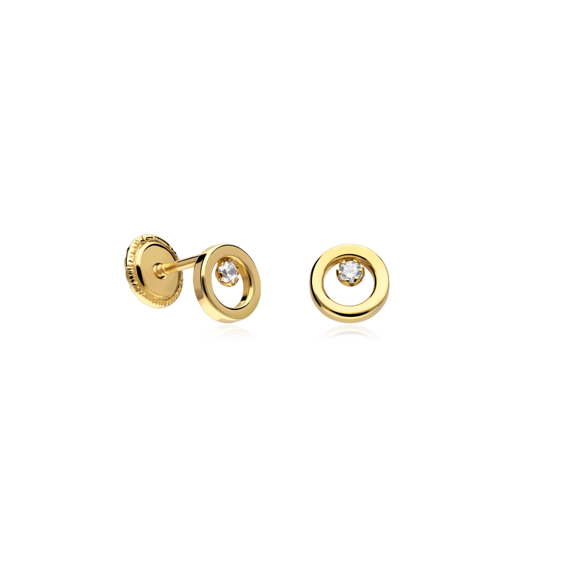 PENDIENTES "GALA" ORO 18K Y CIRCONITA