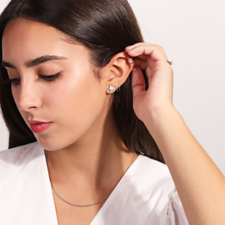 Pendientes Oro 18k y diamantes 0.10cts "Stars"