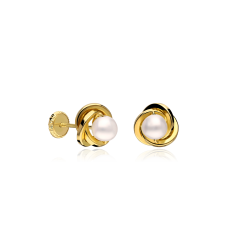 Pendientes oro 18k y perlas 7mm "Nest"