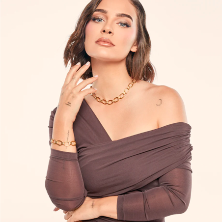 Collar Viceroy acero dorado IP Laura Escanes 75366C01012