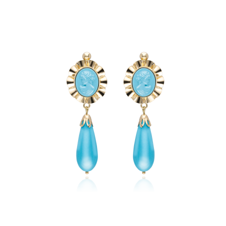 PENDIENTES "AZUCENA" ORO 18K