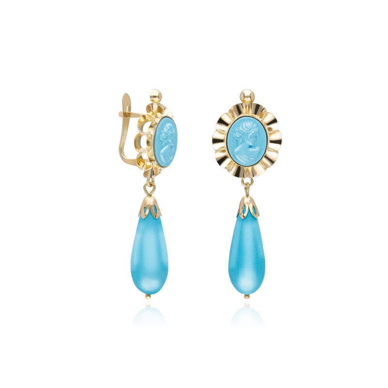 PENDIENTES "AZUCENA" ORO 18K