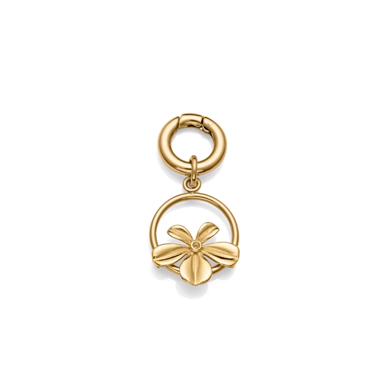 Colgante Viceroy acero flor dorado IP Laura Escanes 14178M01012