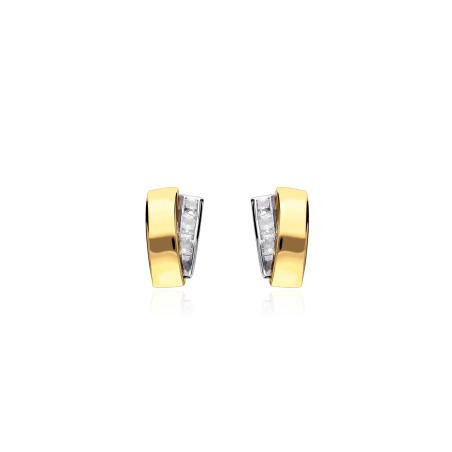 Pendientes "Claus" Oro Bicolor 18k
