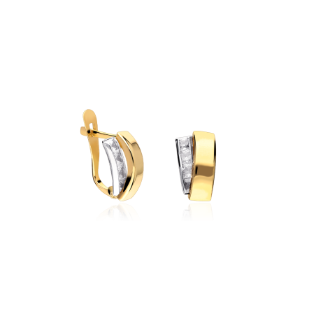 Pendientes "Claus" Oro Bicolor 18k