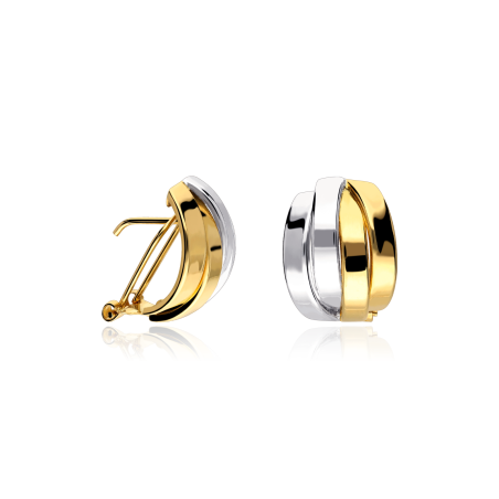 Pendientes "Nest" Oro Bicolor 18k.