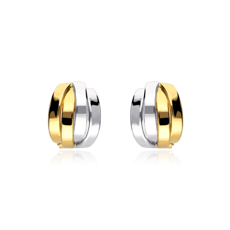 Pendientes "Nest" Oro Bicolor 18k.