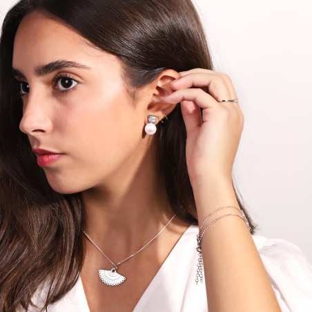 Pendientes Plata Primera Ley Perlas "Zuri"