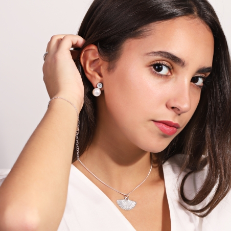 Pendientes Plata Primera Ley Perlas "Izan"