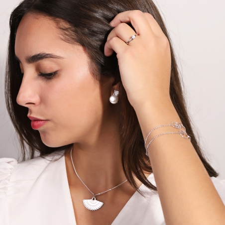 Pendientes Plata Primera Ley Perlas "Kimetz"