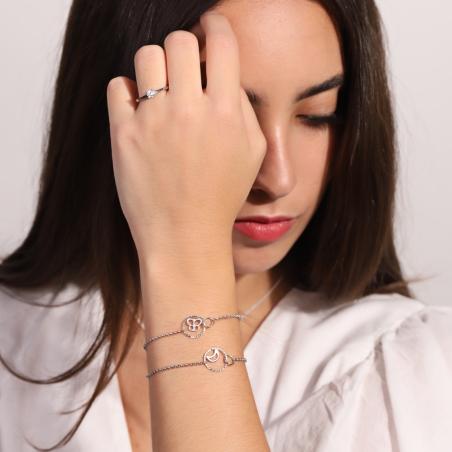 Pulsera plata primera ley "Mariposa"
