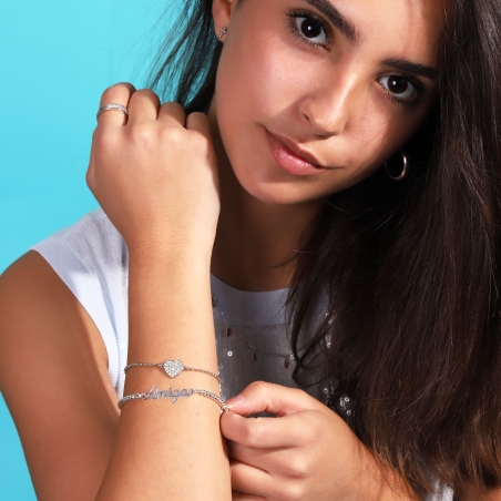 Pulsera Bolas "Amigas" 3 mm Plata de Ley