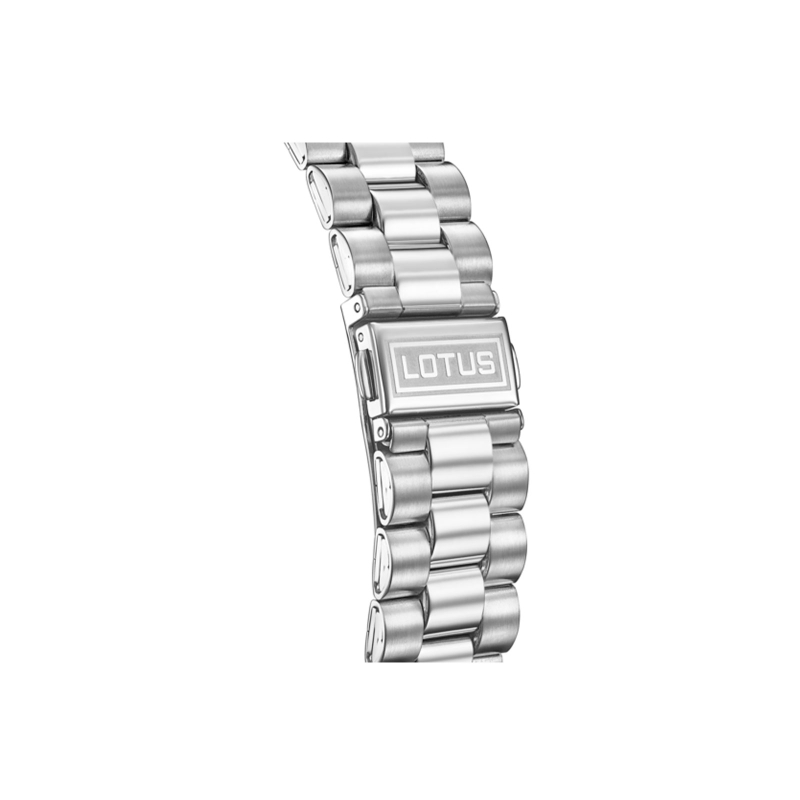 LOTUS Reloj Mujer Analógico de Acero Inoxidable 316l Plateado - Movimiento de Cuarzo - Cristal Mineral de Alta Resistencia - Resistente al Agua 10 ATM - Calendario 18930/6