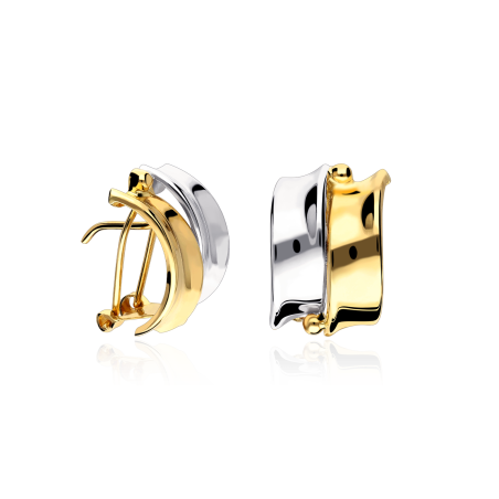 Pendientes "Kina" Oro Bicolor 18K
