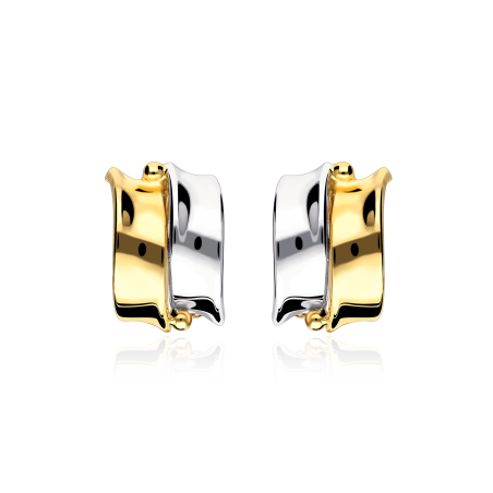 Pendientes "Kina" Oro Bicolor 18K