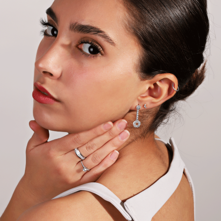 Anillo Solitario Oro Blanco "Elster"