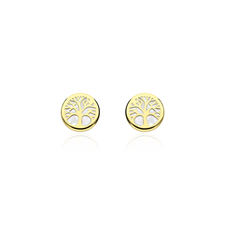 PENDIENTES "FABIOLA" ARBOL DE LA VIDA ORO 18K