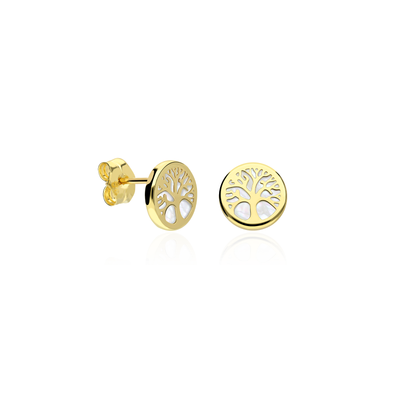 PENDIENTES "FABIOLA" ARBOL DE LA VIDA ORO 18K