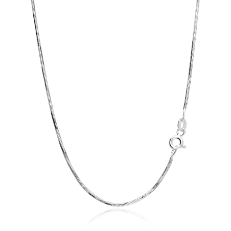 Cadena Oro Blanco 18k Cola de Ratón "Adonis" 45 cm