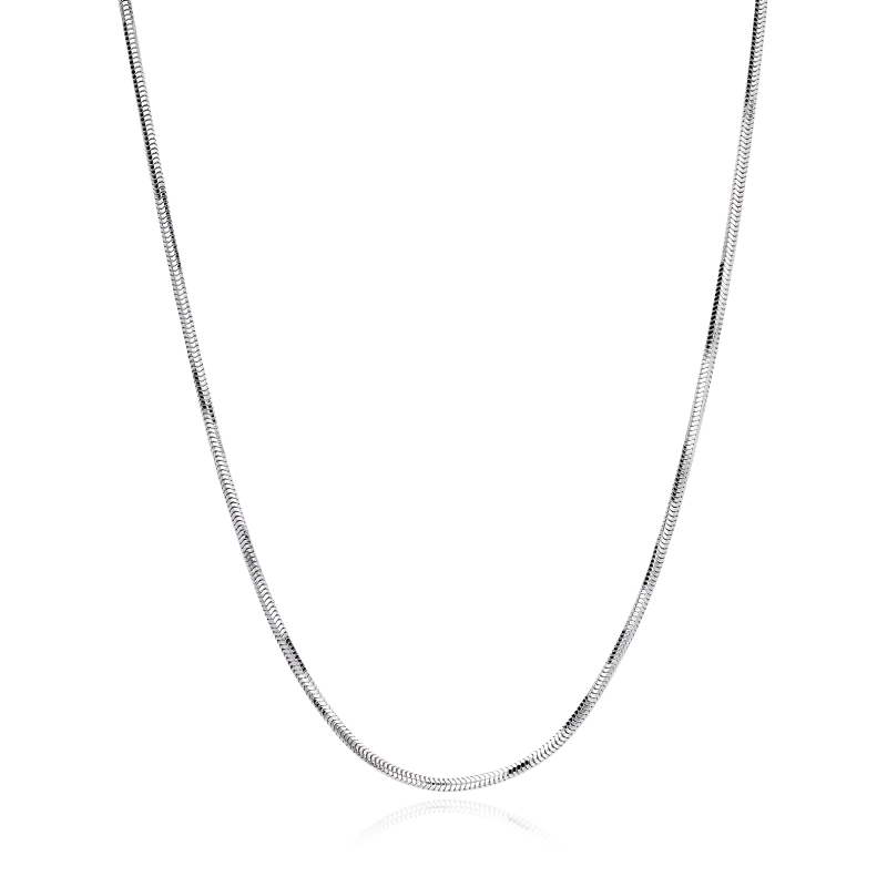 Cadena Oro Blanco 18k Cola de Ratón "Adonis" 45 cm